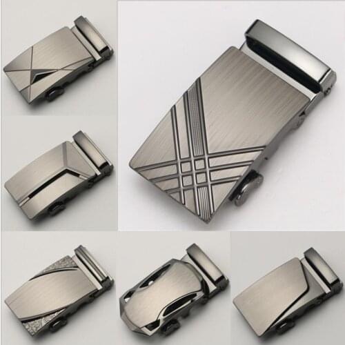 Fashion Mens Business Alloy Automatic Buckle Unique Men Plaque Belt Buckles for 3.5cm Ratchet Men Apparel Accessories G1-65