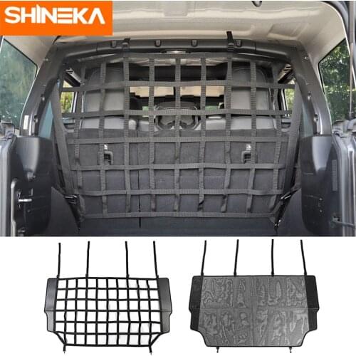 SHINEKA Interior Mouldings For Jeep Wrangler JK JL 2007-2019 Pet Separation Fence Car Trunk Cargo Safety Net for Jeep Wrangler