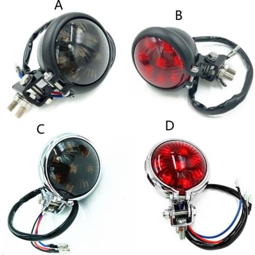 Motorcycle Red 12V LED Adjustable Cafe Racer Style Stop Tail Light Motorbike 2021