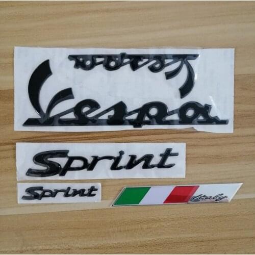 Motorcycle 3D Black Italy Italian Flag Car Emblem Stickers Decal for PIAGGIO Vespa Sprint 125 150