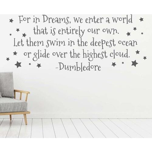 Dream Quote Wall Sticker Kids Room Nursery Kids Room Family Dream Star Quote Wall Decal Office Classroom Vinyl Decor