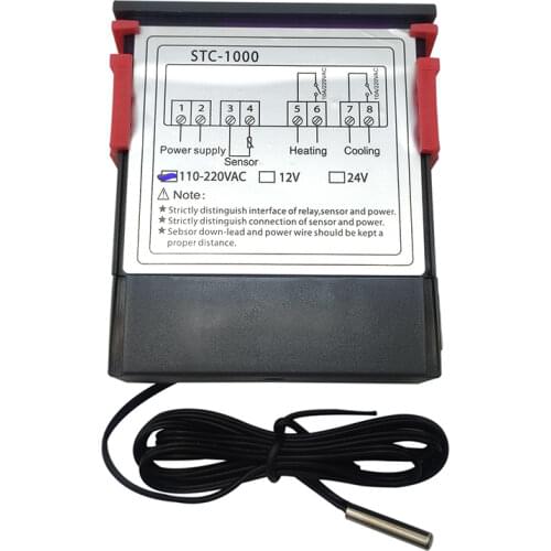 Low Price STC-1000 12V 24V 110V 240V Temperature Controller Cool and Heat Thermostat for Aquarium Climb Pet