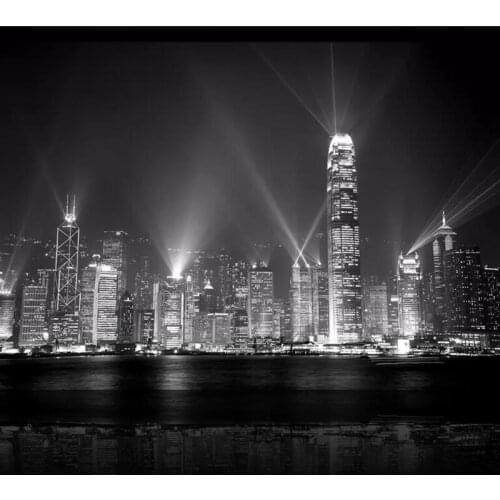 Wallpapers YOUMAN Modern 3D Stereo Custom Photo Wallpaper Black City Wall Mural Living Room Bedroom Wallpaper Desktop Art Mural