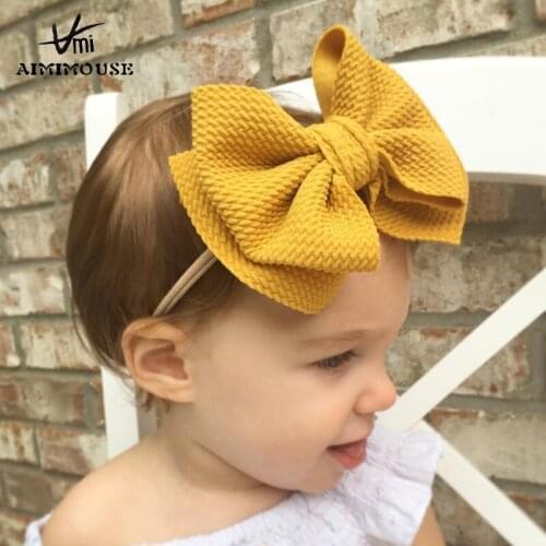 Baby Girls Headbands Baby Hair Accessories Girls Toddler Head Wrap Infant Rabbit Bow Knot Turban Headband Baby Christmas Gifts