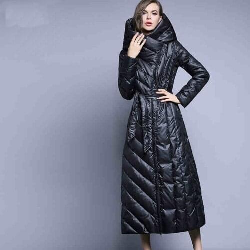 Down Jacket Fashionable Over-the-knee Slim Slimming Thick Coat The New Winter Womens Outdoor Casual Womens Cotton Jacket