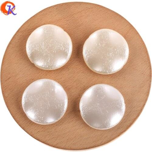 Cordial Design 30*30mm 125Pcs Imitation Pearl Beads/Hand Made/Jewelry Accessories/Wrinkle Effect/DIY Making/Earring Findings