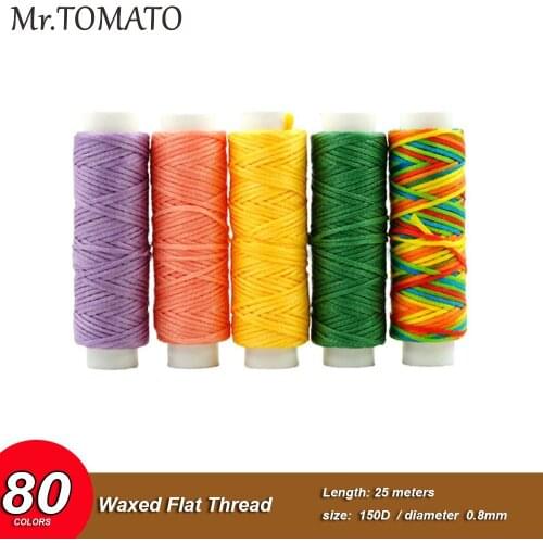 Leathercraft 0.8 mm 25 Meter multi Colors Durable Leather Waxed Thread Cord DIY Handicraft Tool Stitching Thread needle works