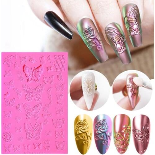 Butterfly Nail Art Printing Stamping Templates Leaf Pictures Print Flower Image Stamp Plates UV Gel Polish Stamper Manicure Tool