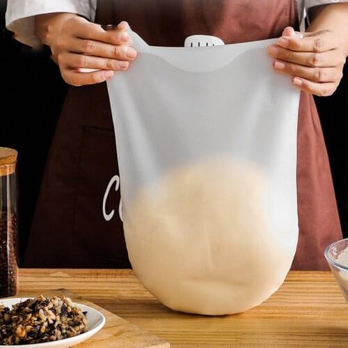 Silicone Kneading Dough Bag Food Grade Flour Mixing Silicone Bag Preservation Kitchen Baking Tool Kitchen Gadget Accessories