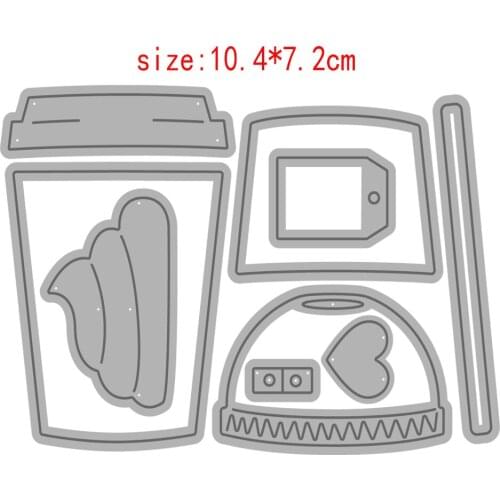 Sirius Street coffee cup Metal Cutting Dies Stencils Template for DIY Scrapbooking Embossing Paper Cards Album Making Craft Die