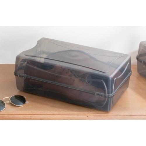 Modern English Home Loya Plastic Male Shoes Storage Box 37x20x13 cm Anthracite