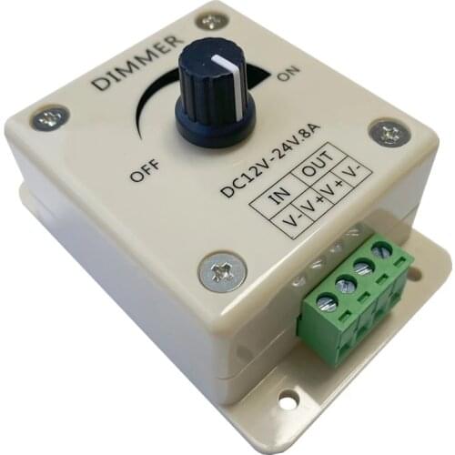 LED Dimmer Switch 12-24V Voltage Regulator 8A Adjustable Controller Light Power Supply for LED Lamp LED Strip Light