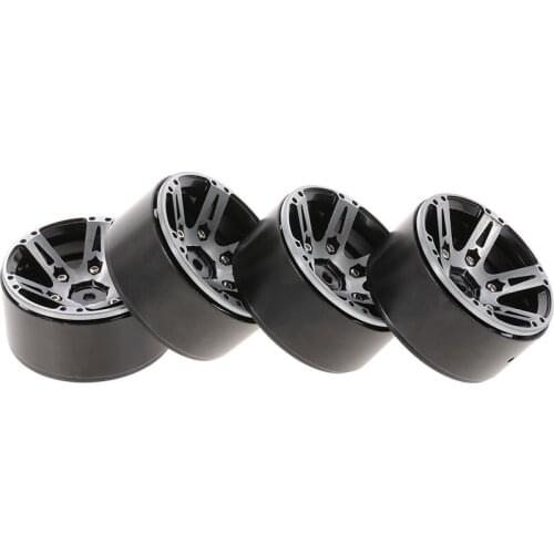 High Quality4pcs Metal 1.9 inch Wheel Hub Beadlock Wheel Rim for 1:10 RC Rock Crawler Axial SCX10 90046 D90 RC Car Parts