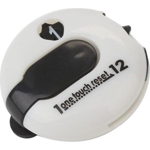 Round Golf Hat Clip Scoring Device Mini Golf Score Stroke Counter Simple Attachment One Touch Reset Outdoor Sports