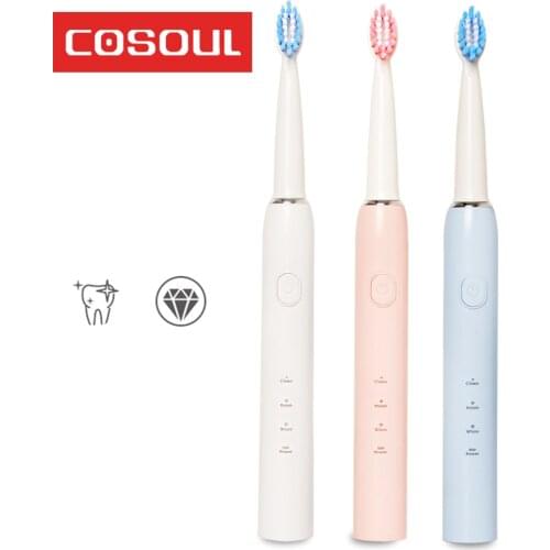 2 Pcs Sonic Electric Toothbrush Clean Whiten Dentist Recommended Care Teeth Automatic Tooth Brush USB Rechargeable Waterproof