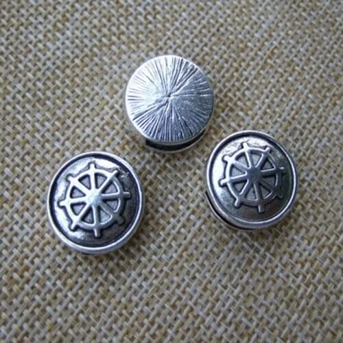 10pcs Antique Silver Color 10mm Flat Sliders Spacer For 10x2mm Leather Bracelet Jewelry Findings