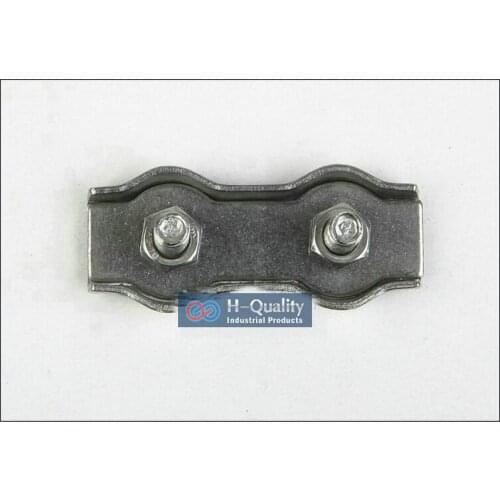 10PCS/LOT M6 AISI304 Stainless Steel Duplex Wire Rope Clip Of High Polished Surface