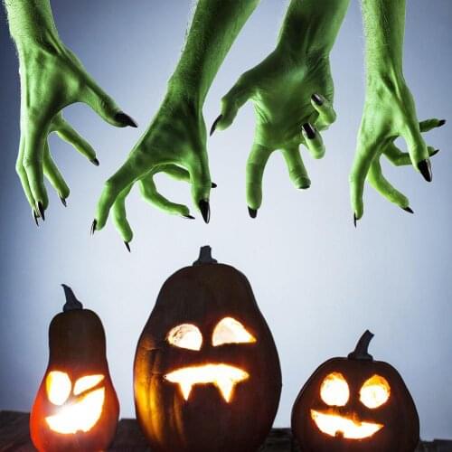 3D Horror Removable Halloween Horrible 5-Hand Wall Sticker Toys Mural Decor Decal Haunted House Party Decor