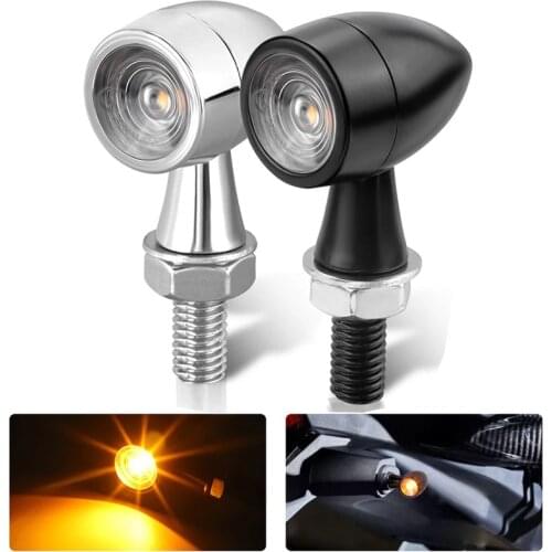 4pcs Mini LED Motorcycle Turn Signal light 12V Amber Flasher Indicator Blinker Signal lamp clignotant moto led for KTM for Honda