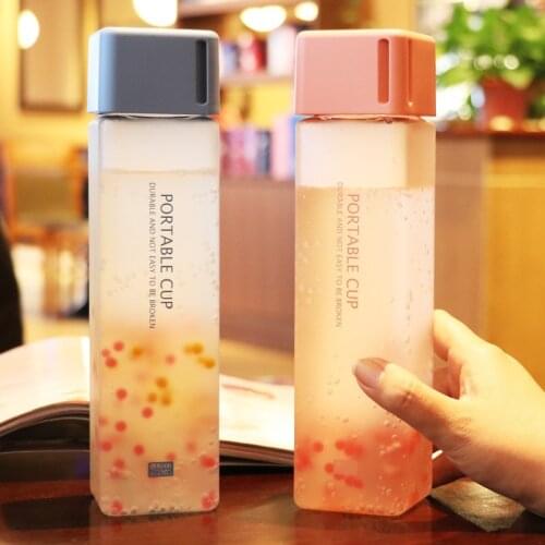 550ML Outdoor Travel Sport Bottles Water Bottle Plastic Scrub Leak Proof Drinking Bottle Portable Fashion Drinkware BPA Free