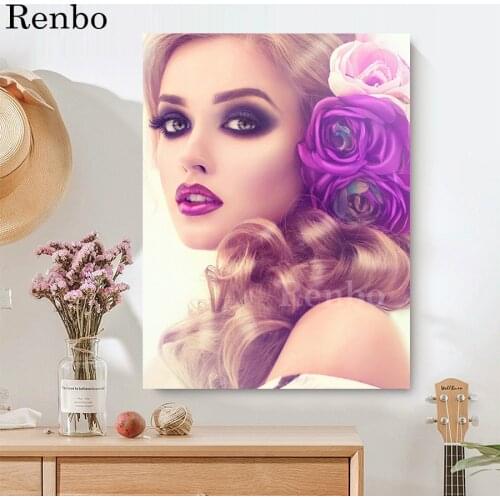 NEW 5D DIY Full Square/Round Drill Diamond Painting Makeup beautiful woman flower Embroidery pattern handmade gift home decor