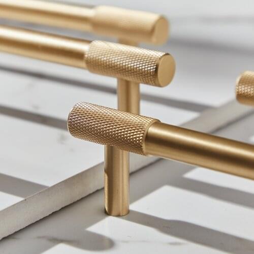 Satin Brass Diamond Knurled/Textured Cabinet Knob Kitchen Cupboard Door Pulls Furniture Handle T bar Cabinet Hardware