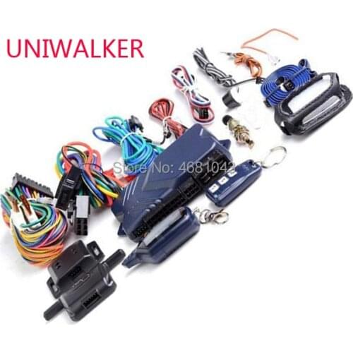 UNIWALKER B9 Russian Version 2 way Car Alarm Anti-theft System LCD Keychain Control engine start For Twage Starline B9