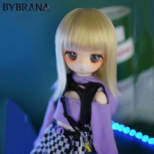 Bybrana Bjd Doll 1/3 1/4 1/6 1/8 High Temperature Silk 25 Colors Optional Custom Wig