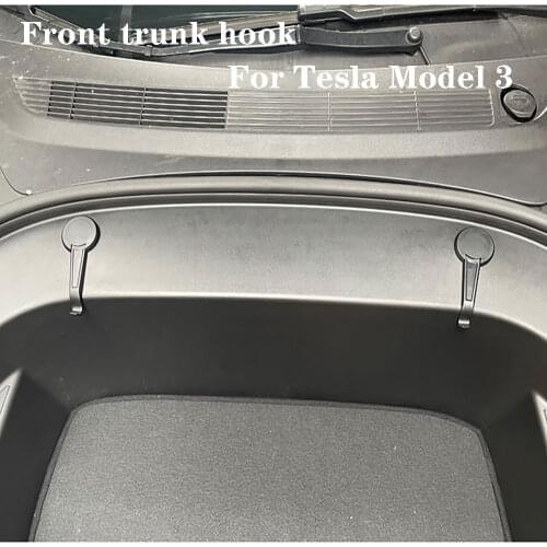 For Tesla Model 3 2021 Trunk Hook Cargo Front Trunk Bag Hook Holder Hanger 2pcs