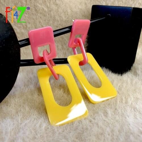 F.J4Z 2021 Trend Geometric Earrings Fashion Acrylic Earring for party Lady Simplicity Gifts Summer Jewelry dropship