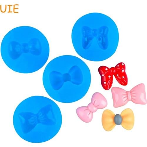 FYL393U,FYL397U,FYL398U,FYL399U Bow Silicone Mold - Chocolate Candy Cupcake Topper Jewellery DIY Handmade Clay Resin Soap