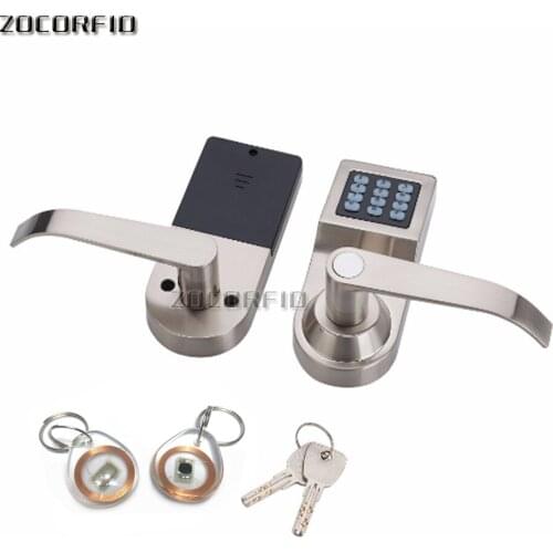 JG-718 OfficeRFID+ Password electronic locks, Anti-theft door lock, password or RFID or key open door. +10 pcs cards