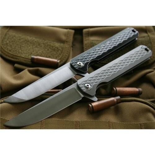 MIKER Ball Bearing Pocket Knife D2 steel Titanium Handle black Survival Knives outdoor camping edc tool Tactical folding knife