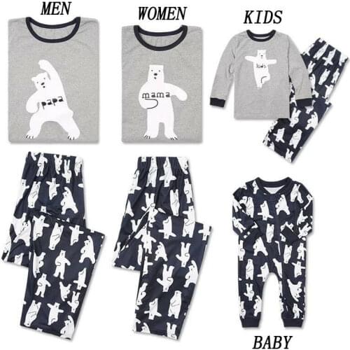 Christmas Family Pajamas Set Xmas Clothes Parent-Child Suit Home Sleepwear Nightwear Baby Kids Dad Mom Matching Family Outfits