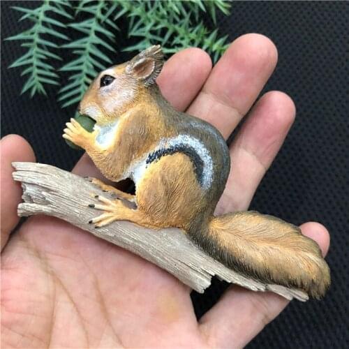 Creative Magnet Fridge Magnet Three-dimensional Animal Squirrel Fridge Magnet Resin Decorative Magnet Magnetic Buckle Message
