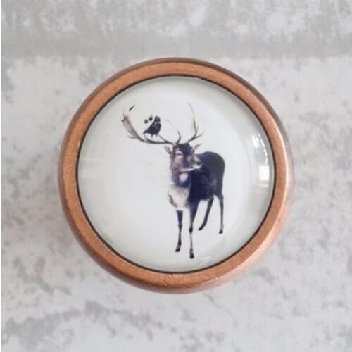Elk with Bird Knobs Drawer Dresser Knobs Handmade Cupboard Pulls Knob Chic Kitchen Cabinet Knobs Furniture Hardware