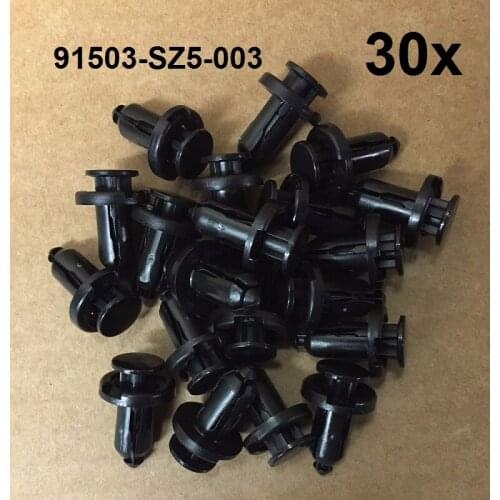 *Set of 30* For Honda Acura Push Bumper Retainer Nylon Clips 91503-SZ5-003