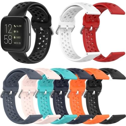 New Soft Silicone Sport Band Strap For Fitbit Versa 2/Versa Lite/Blaze Replacement Adjustable Strap Breathable Wristbands