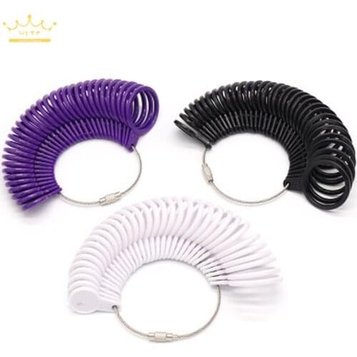 Plastic Tool Ring Sizer Gauge Ring Finger Jewelry Measurement Tool Suitable for US Size 0 to 33 Jeweler Size Loop Jewelry