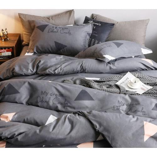 Quilt cover + pillowcase) 3-piece quilt cover simple Nordic single quilt cover double 150x200x230 quilt cover