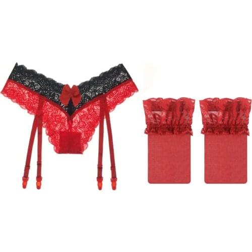 Sexy Lace Transparent Garters Women Thigh High Stockings With A Belt For Sex Underwear Erotic Suspender Belt For Stockings