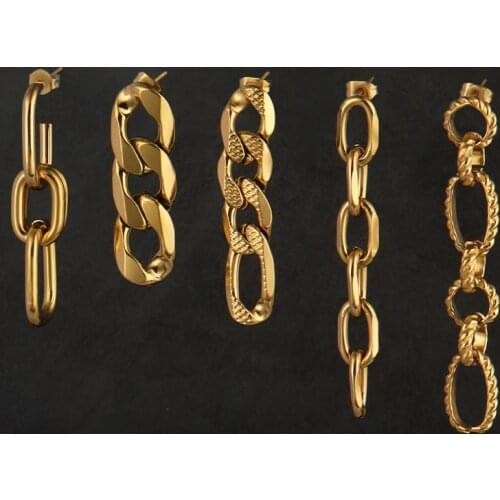 Chain Earring Stainless Steel Women Unusual Earrings Fashion Drop Earrings 2020 Long Chain Earrings For Women Female Jewelry