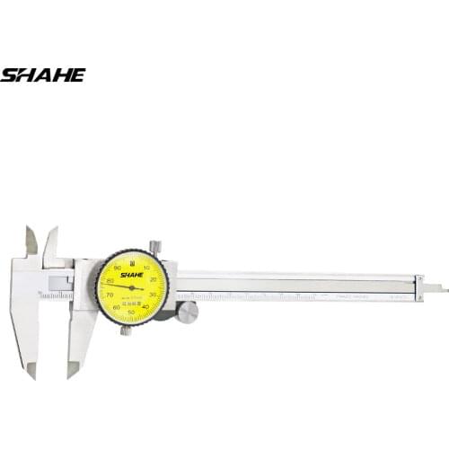 SHAHE 6'' dial caliper 0.01 mm Shock-Proof Stainless Steel Vernier Dial Caliper Gauge Micrometer