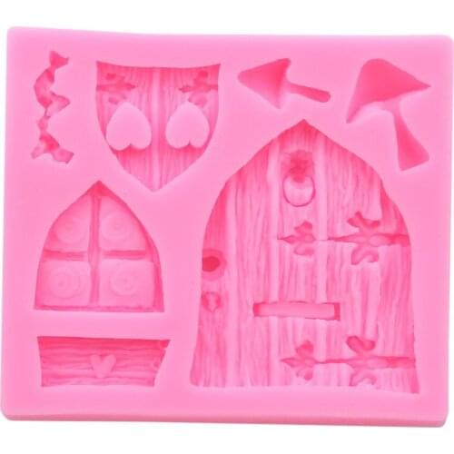 3D Fairy House Door Silicone Mold DIY Decorating Tool for Fondant Chocolate Cake Sugarcraft Children Favorite