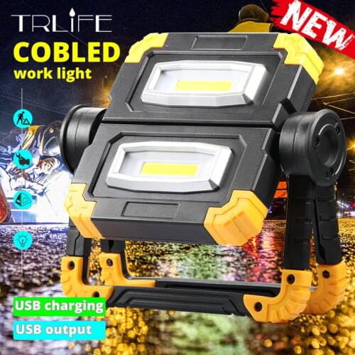 150W Folding 360 Degree Rotation LED Searchlight Outdoor Construction Site Work Light COB LED Handheld Desktop Portable Lighting