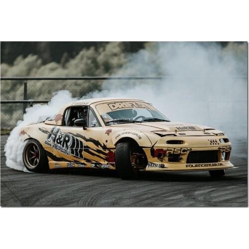 Sports Car Drift Race Poster Vehicle Wallpaper HD Prints Canvas Painting Wall Art Picture Home Decoration