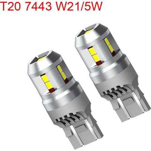 T20 W21/5W 7443 LED Canbus Light For Lada Kalina Granta Vesta DRL LED Bulbs 6W 12V 6500K White
