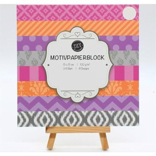 YPP CRAFT 24pcs Single-sided Printing Purple Style Pattern Creative Papercraft art Paper Handmade Scrapbook