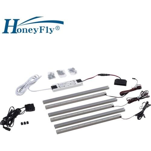 HoneyFly Patented Under Cabinet Light Kit 12V 4000K 30cm/60cm LED Ceiling Lamp With LED Driver And Switch For Cupboard Wardrobe