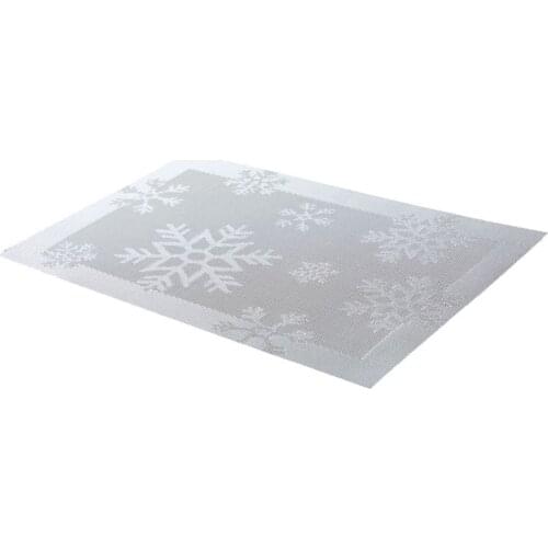 Winter Christmas Placemat Christmas Mats With Heat-Resistant Washable Table Place Mats For Kitchen Dining Table Decoration